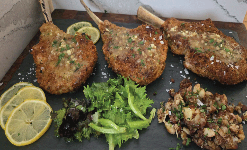 Lemon Panko Veal Chops